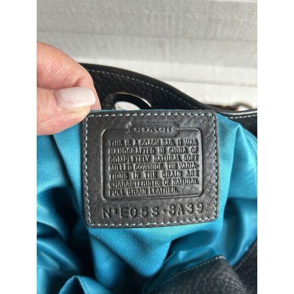 COACH Purse #8A37 BLACK Turn Lock Mini Pebbled Leather Bag - Picture 3 of 15